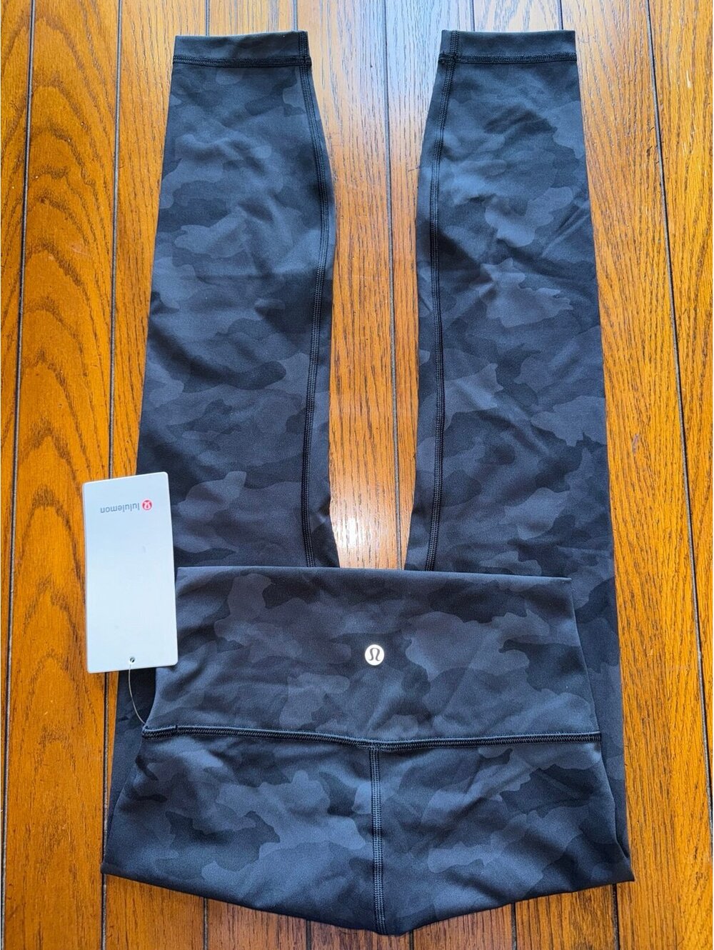 Lululemon Wunder Under High Rise 25” Heritage Camo Deep Coal Black Size 4 NWT